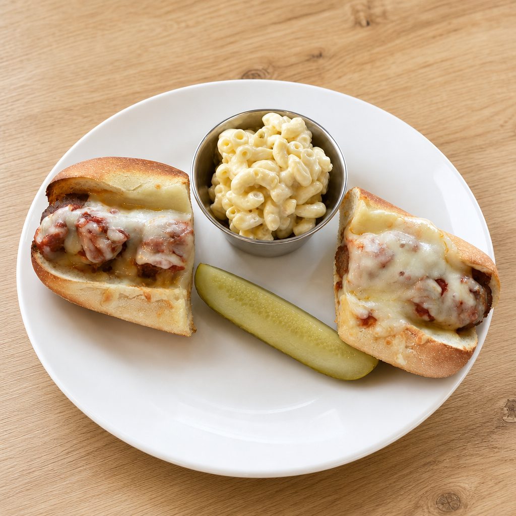 Meatball Parmigiana.