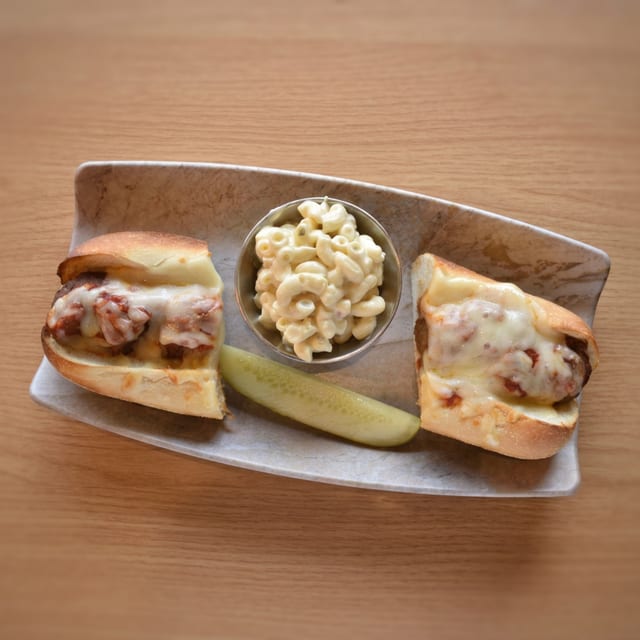 Meatball Parmigiana.