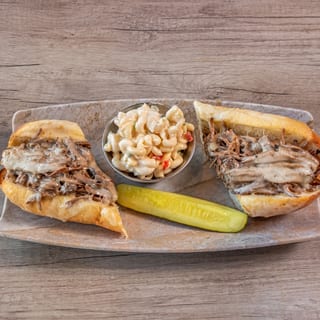 Slow Smoked Brisket Cheesesteak